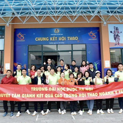 Đoàn vận động viên trường Đại học Dược Hà Nội tham gia hội thao cán bộ, nhân viên ngành Y tế